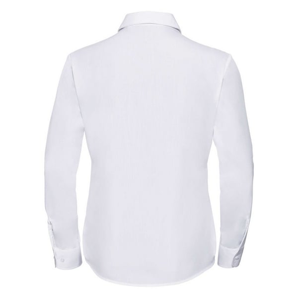 Russell Collection Womens/Ladies Poplin Easy-Care Long-Sleeved Formal Shirt