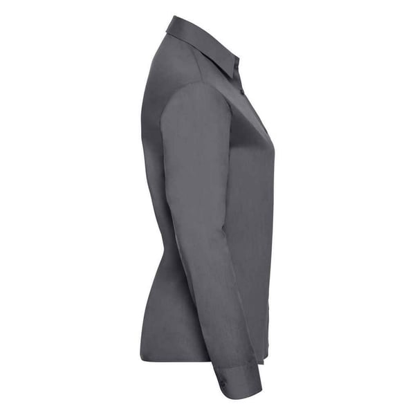Russell Collection Womens/Ladies Poplin Easy-Care Long-Sleeved Formal Shirt
