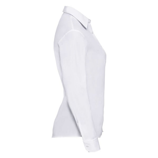 Russell Collection Womens/Ladies Poplin Easy-Care Long-Sleeved Formal Shirt