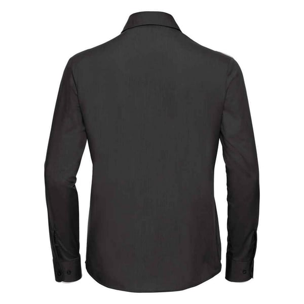 Russell Collection Womens/Ladies Poplin Easy-Care Long-Sleeved Formal Shirt