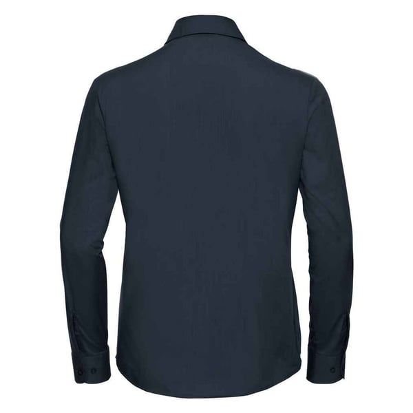 Russell Collection Womens/Ladies Poplin Easy-Care Long-Sleeved Formal Shirt
