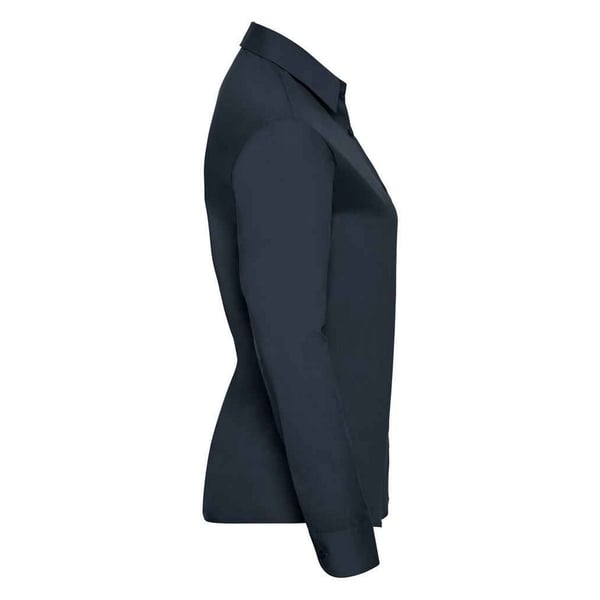Russell Collection Womens/Ladies Poplin Easy-Care Long-Sleeved Formal Shirt