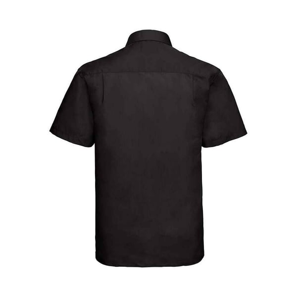 Russell Collection Mens Poplin Easy-Care Short-Sleeved Formal Shirt