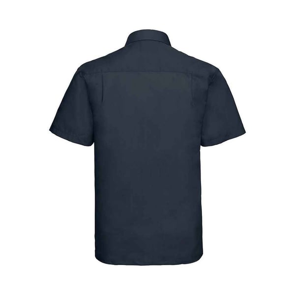 Russell Collection Mens Poplin Easy-Care Short-Sleeved Formal Shirt