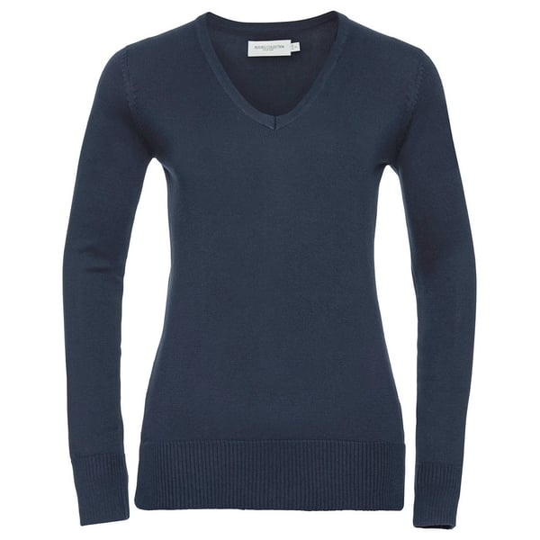 Russell Collection Womens/Ladies Cotton Acrylic V Neck Sweatshirt