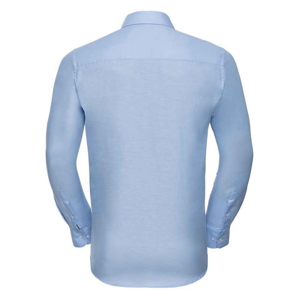 Russell Collection Mens Oxford Tailored Long-Sleeved Formal Shirt