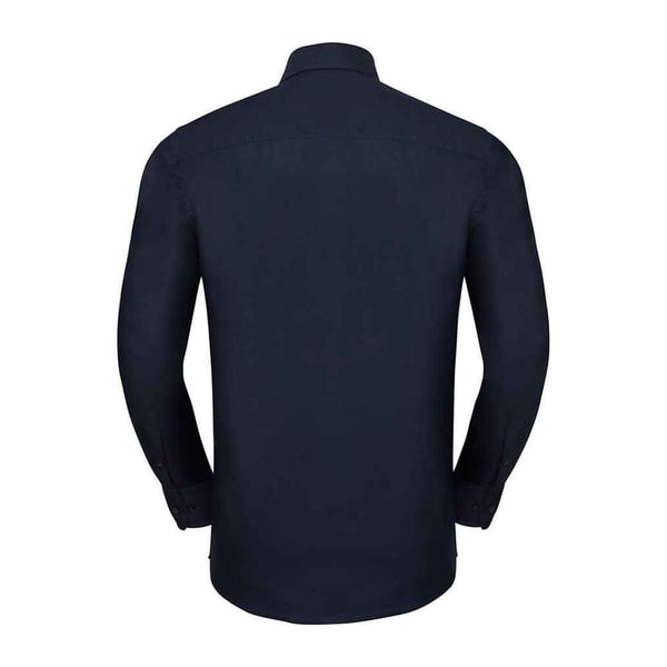 Russell Collection Mens Oxford Tailored Long-Sleeved Formal Shirt