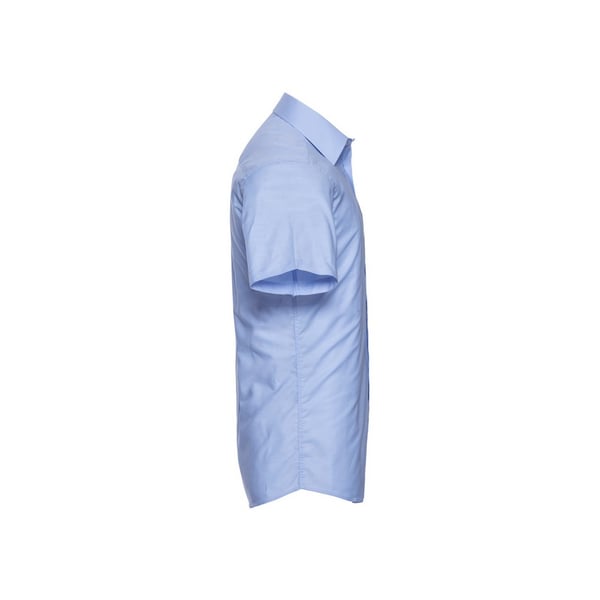 Russell Collection Mens Oxford Tailored Short-Sleeved Shirt