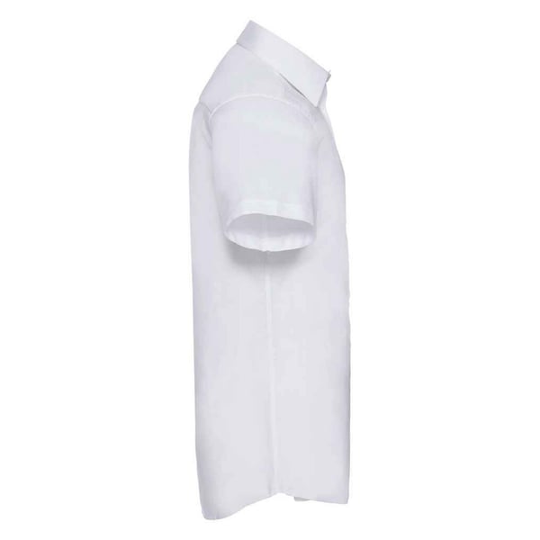 Russell Collection Mens Oxford Tailored Short-Sleeved Shirt