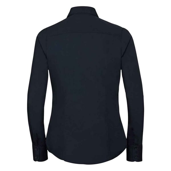 Russell Collection Womens/Ladies Poplin Fitted Long-Sleeved Formal Shirt