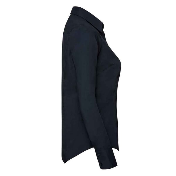 Russell Collection Womens/Ladies Poplin Fitted Long-Sleeved Formal Shirt