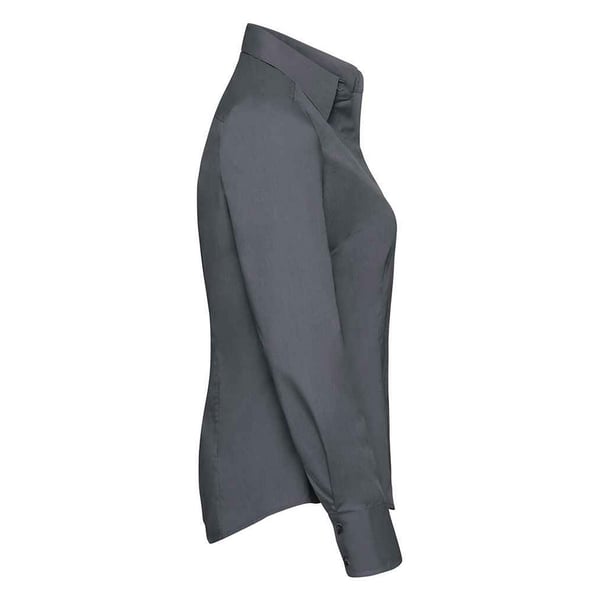 Russell Collection Womens/Ladies Poplin Fitted Long-Sleeved Formal Shirt