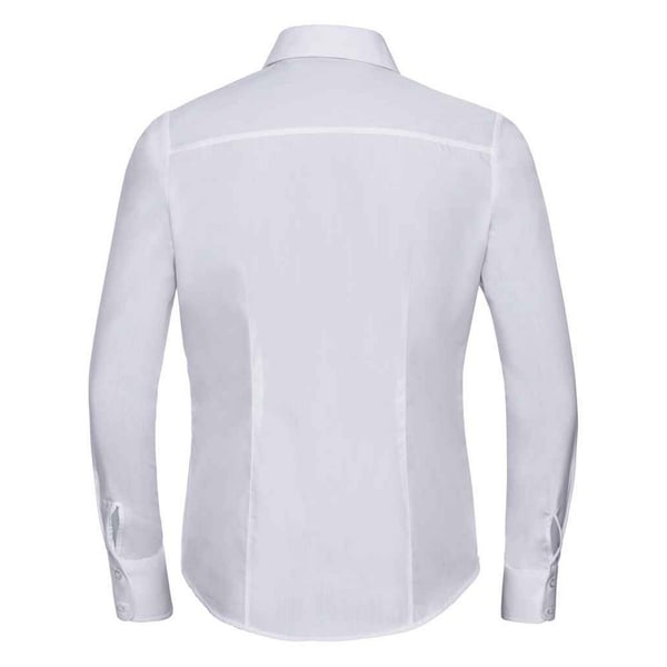 Russell Collection Womens/Ladies Poplin Fitted Long-Sleeved Formal Shirt