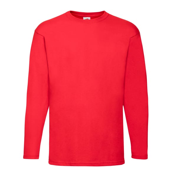 Fruit of the Loom Unisex Adult Valueweight Plain Long-Sleeved T-Shirt