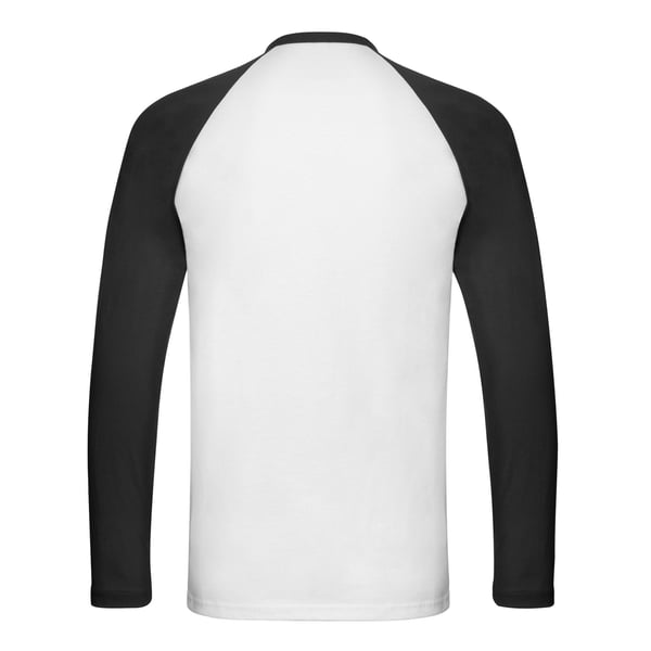 Fruit of the Loom Unisex Adult Contrast Long-Sleeved Baseball T-Shirt