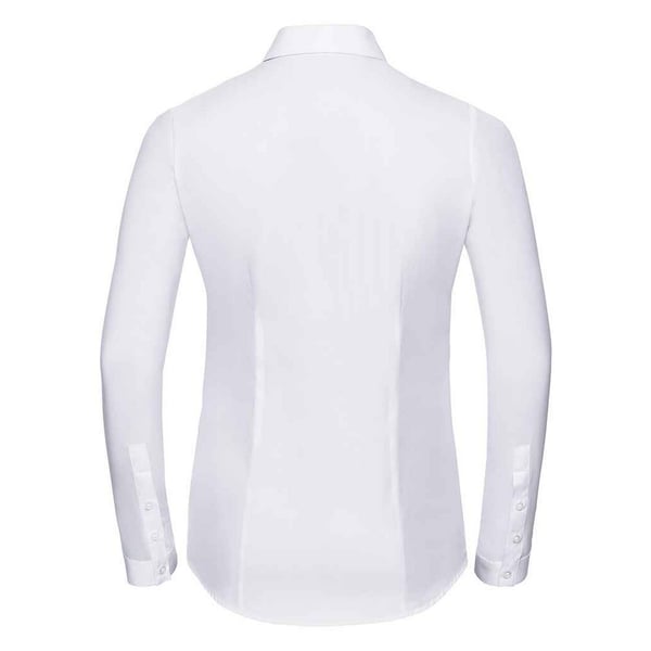 Russell Collection Womens/Ladies Herringbone Long-Sleeved Formal Shirt