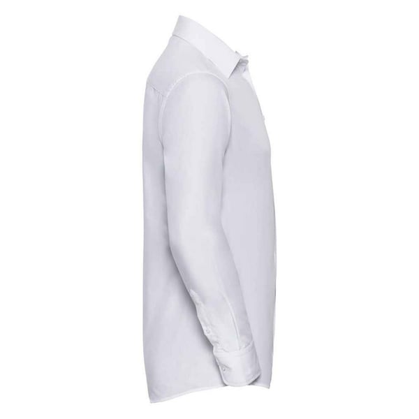 Russell Collection Mens Poplin Tailored Long-Sleeved Formal Shirt