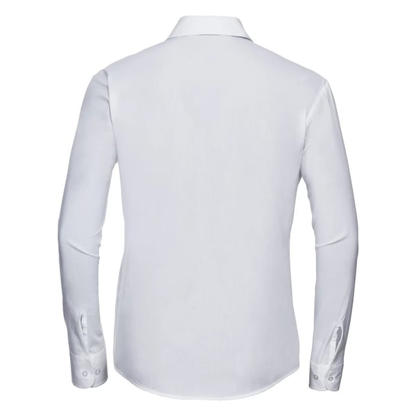 Russell Collection Womens/Ladies Cotton Poplin Easy-Care Long-Sleeved Formal Shirt
