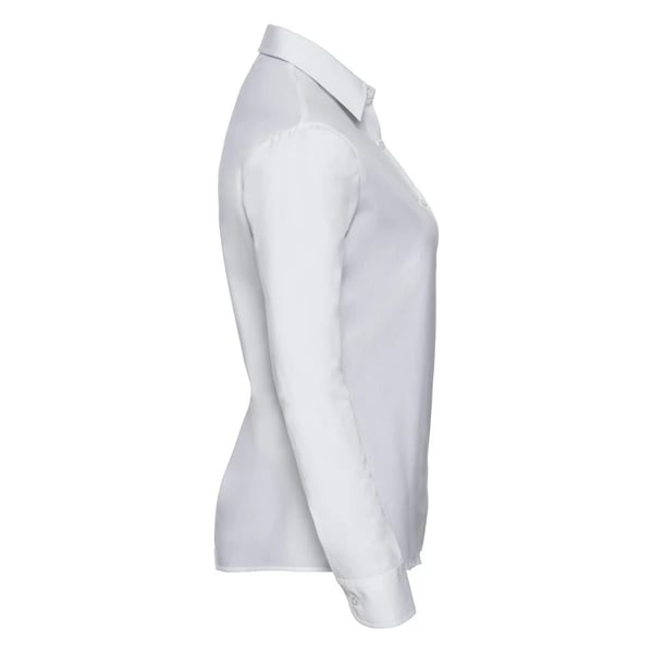Russell Collection Womens/Ladies Cotton Poplin Easy-Care Long-Sleeved Formal Shirt