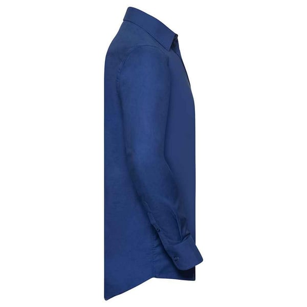 Russell Collection Mens Oxford Easy-Care Long-Sleeved Formal Shirt