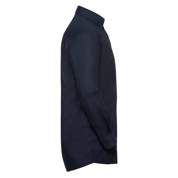 Russell Collection Mens Oxford Easy-Care Long-Sleeved Formal Shirt