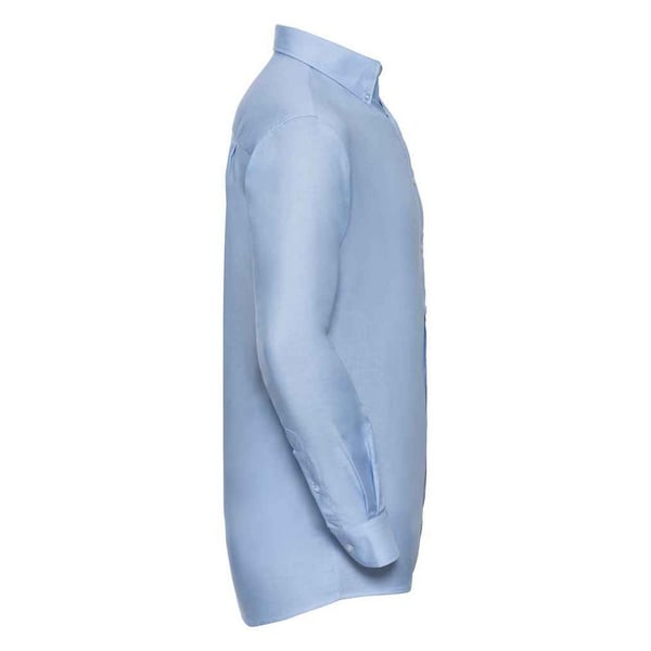 Russell Collection Mens Oxford Easy-Care Long-Sleeved Formal Shirt