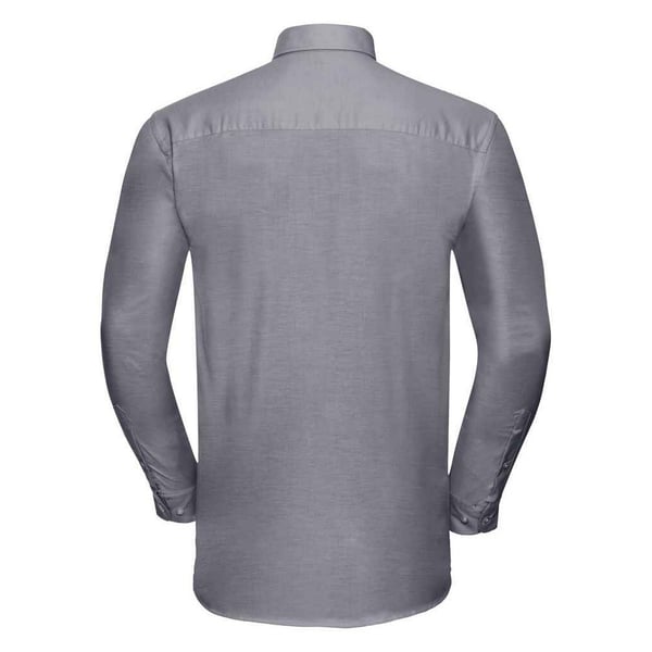 Russell Collection Mens Oxford Easy-Care Long-Sleeved Formal Shirt