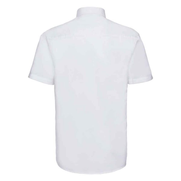 Russell Collection Mens Oxford Easy-Care Short-Sleeved Formal Shirt
