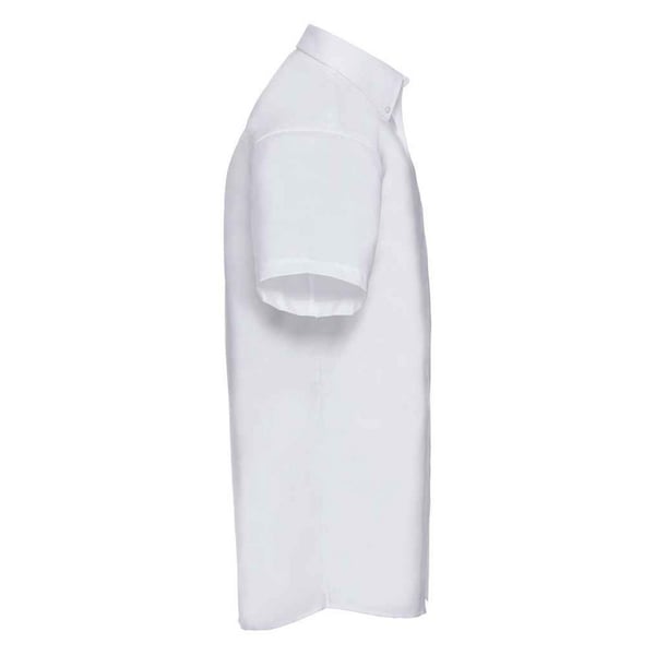 Russell Collection Mens Oxford Easy-Care Short-Sleeved Formal Shirt