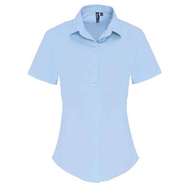 Premier Womens/Ladies Stretch Short-Sleeved Formal Shirt