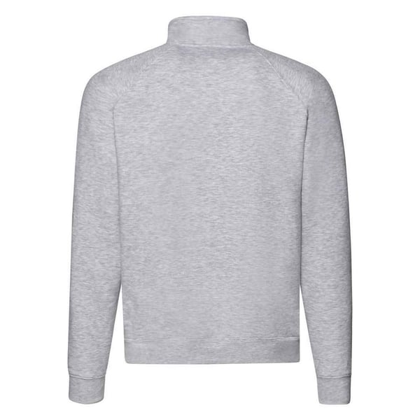 Fruit Of The Loom Mens Premium Zip Neck Heather Sweatshirt