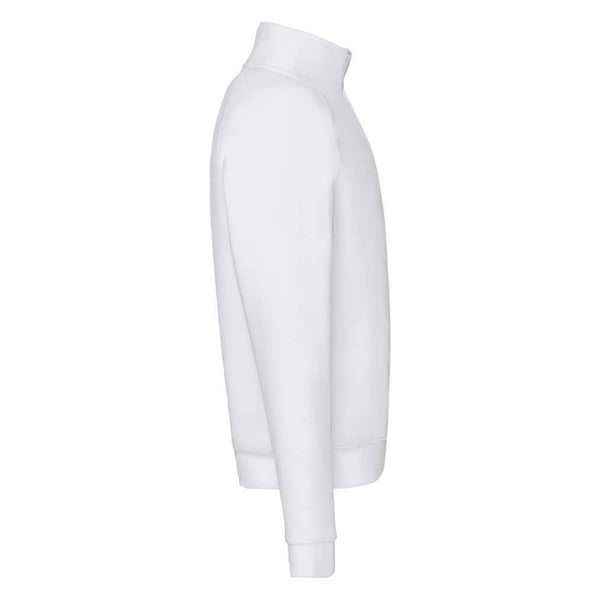 Fruit Of The Loom Mens Premium Zip Neck Heather Sweatshirt