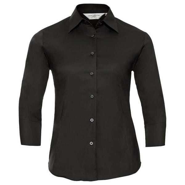 Russell Collection Womens/Ladies Easy-Care Fitted 3/4 Sleeve Formal Shirt