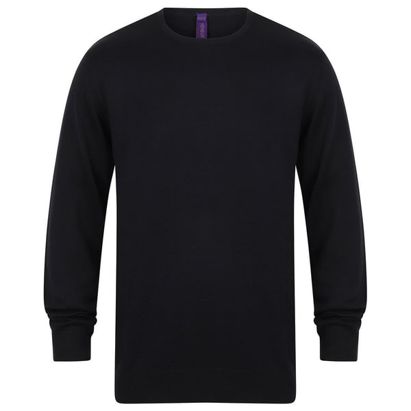 Henbury Mens Cotton Acrylic Crew Neck Sweatshirt