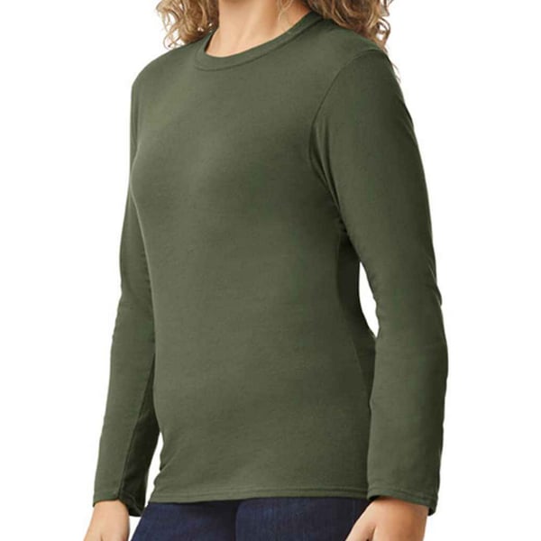 Gildan Unisex Adult Softstyle Plain Long-Sleeved T-Shirt