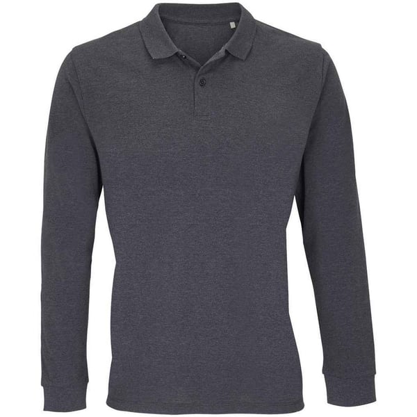SOLS Unisex Adult Planet Marl Pique Long-Sleeved Polo Shirt
