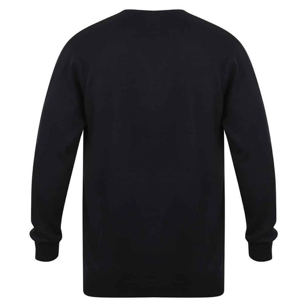 Henbury Mens Cotton Acrylic V Neck Sweatshirt