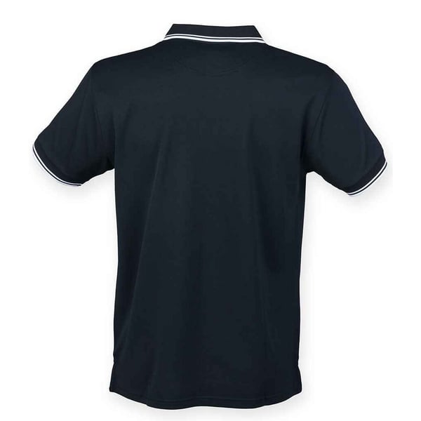 Henbury Mens CoolPlus Tipped Polo Shirt