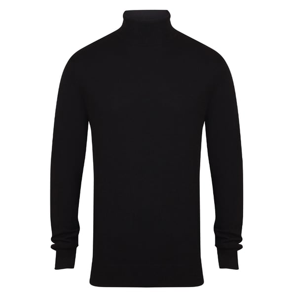 Henbury Mens Roll Neck Sweatshirt