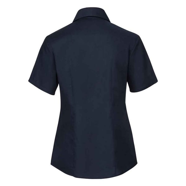 Russell Collection Womens/Ladies Oxford Short-Sleeved Shirt