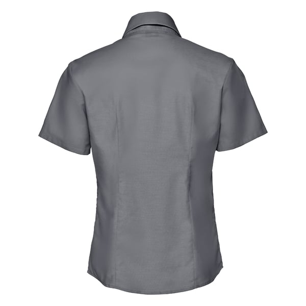 Russell Collection Womens/Ladies Oxford Short-Sleeved Shirt