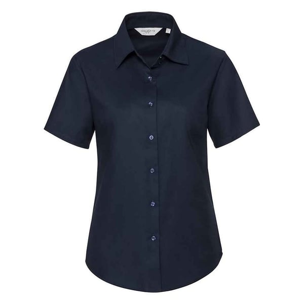 Russell Collection Womens/Ladies Oxford Short-Sleeved Shirt