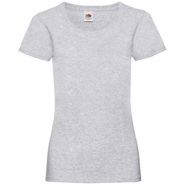 Fruit of the Loom Naisten Valueweight Heather Lady Fit T-paita