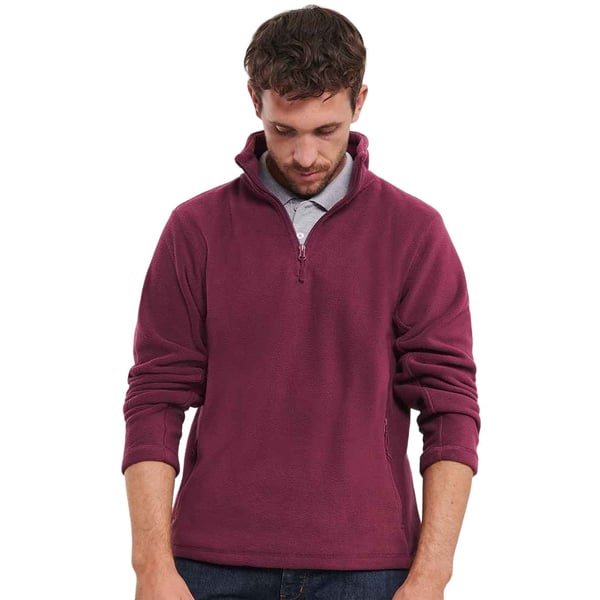 Russell Mens Zip Neck Outdoor Fleece Top