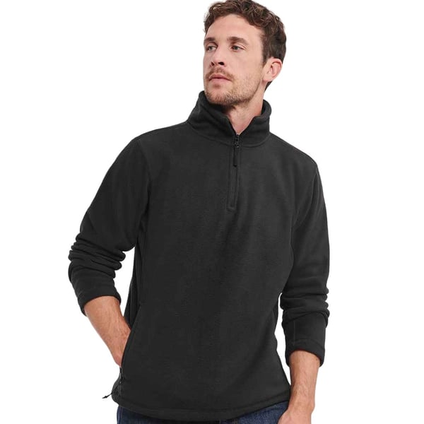 Russell Mens Zip Neck Outdoor Fleece Top