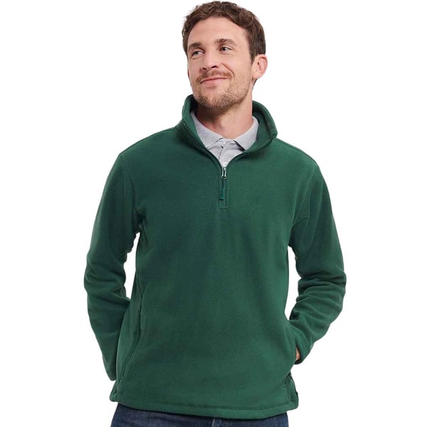 Russell Mens Zip Neck Outdoor Fleece Top