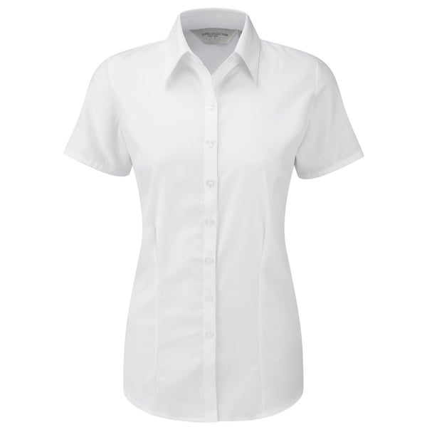 Russell Collection Womens/Ladies Herringbone Formal Shirt
