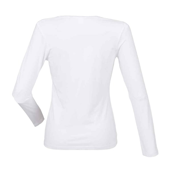SF Womens/Ladies Feel Good Plain Stretch Long-Sleeved T-Shirt