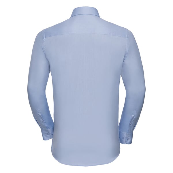 Russell Collection Mens Herringbone Long-Sleeved Formal Shirt