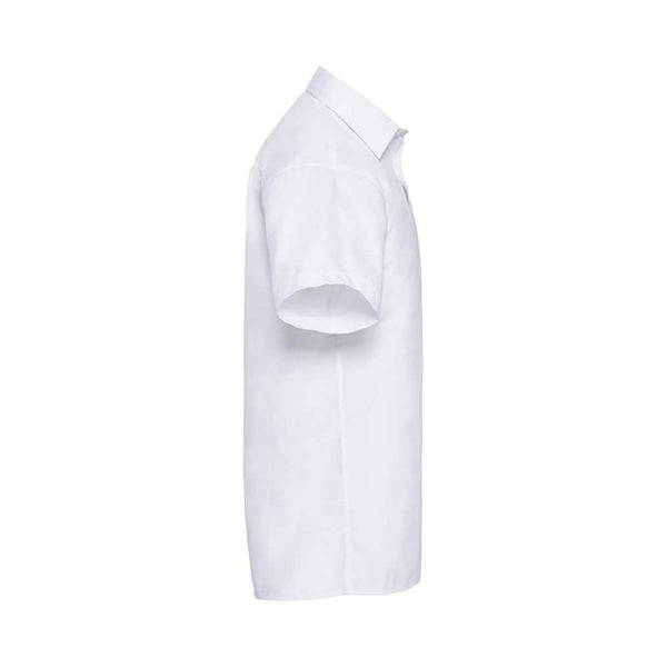 Russell Collection Mens Poplin Easy-Care Shirt
